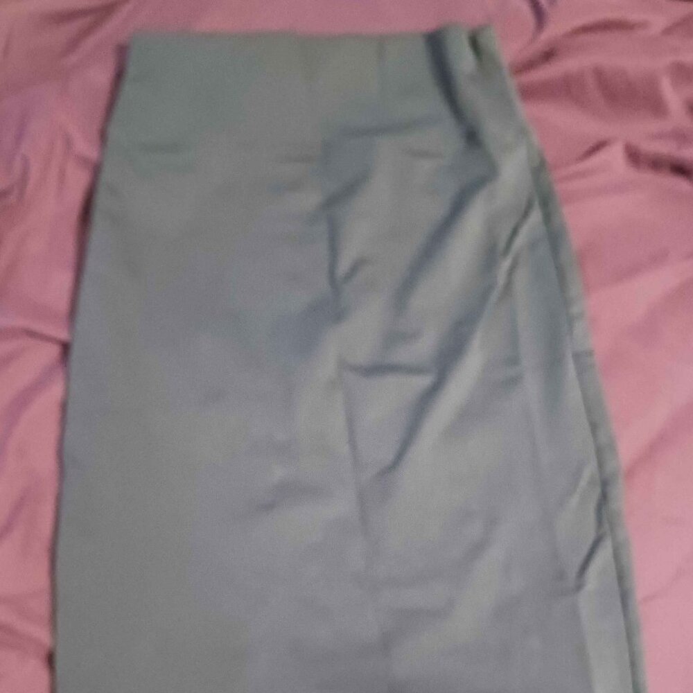 Soho Lady Women’s Medium Petite Blue High Rise Pull-on Stretch Pencil Skirt